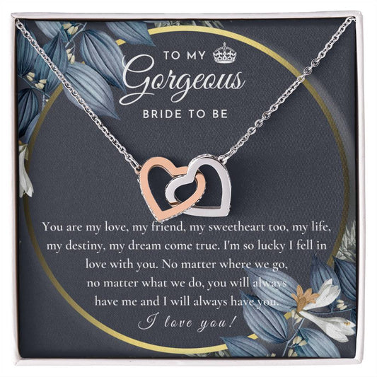 Engagement Gift For Bride To Be Future Wife Necklace Bride To Be Necklace Gift For Bride Sentimental Gift For Future Bride From Groom Fiance Gift For Her Interlocking Hearts Necklace