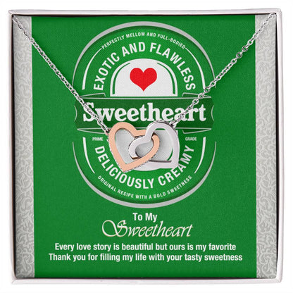 Beer Lover'S Wife Interlocking Hearts Necklace