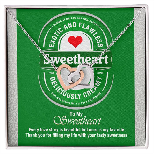 Beer Lover'S Wife Interlocking Hearts Necklace