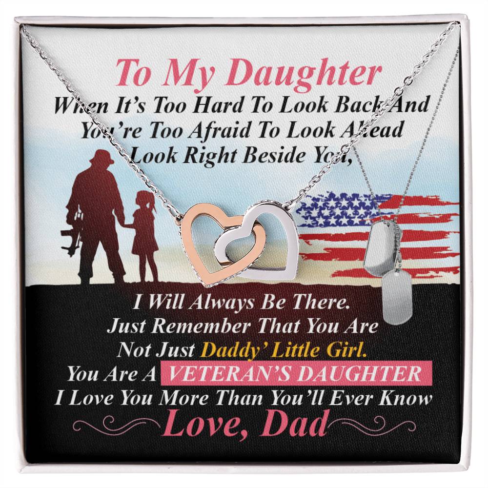 Veteran'S Daughter - Interlocking Heart Necklace Interlocking Hearts Necklace