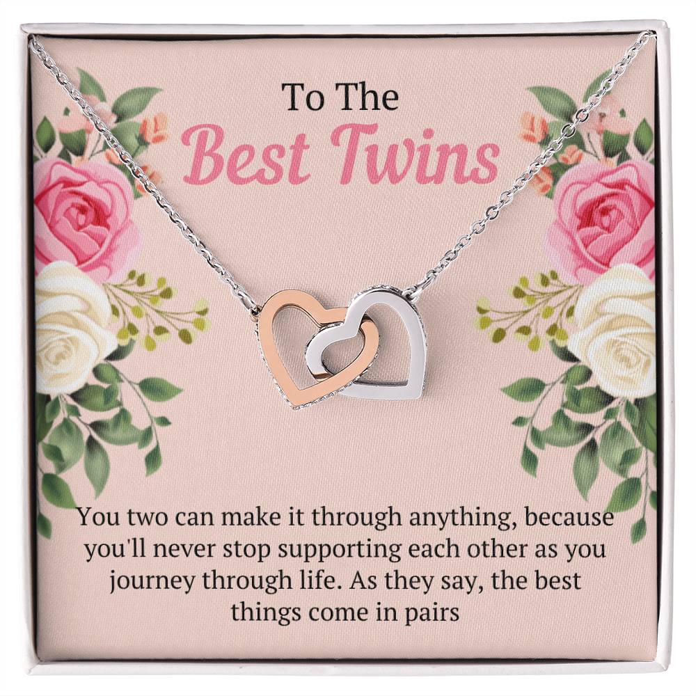Best Birthday Gift For Twin Sisters Interlocking Hearts Necklace