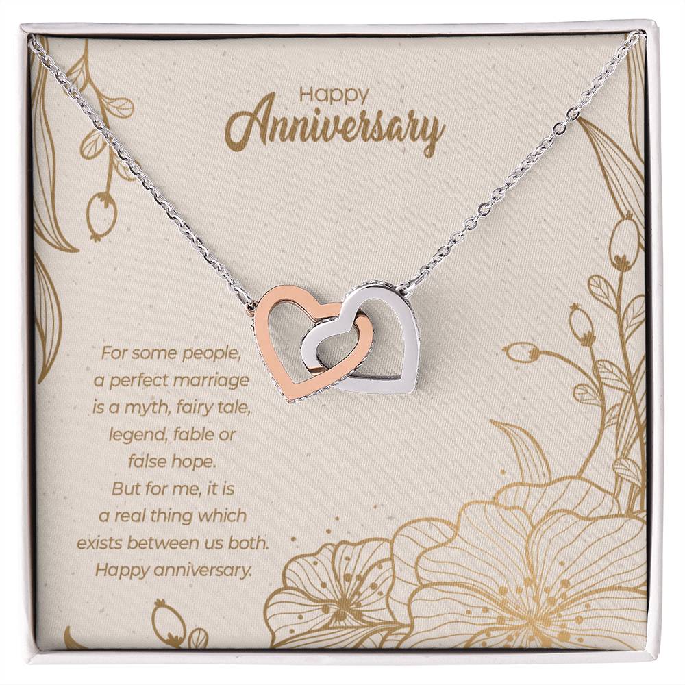 Anniversary Edition A Perfect Marriage - Interlocking Hearts Necklace