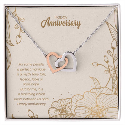 Anniversary Edition A Perfect Marriage - Interlocking Hearts Necklace