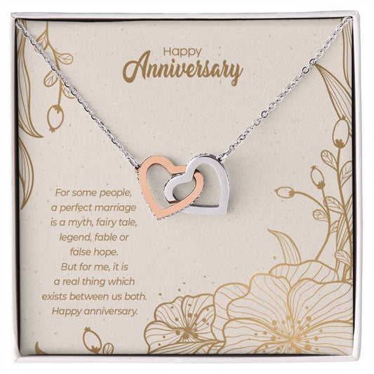Anniversary Edition A Perfect Marriage - Interlocking Hearts Necklace