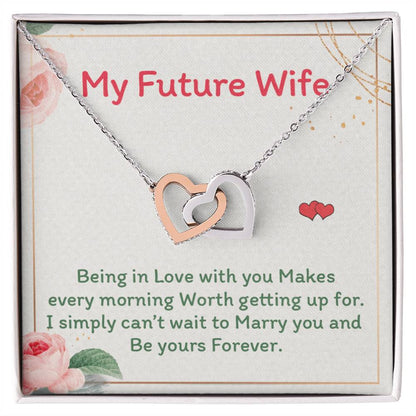 Future Wife - Interlocking Heart Necklace Interlocking Hearts Necklace