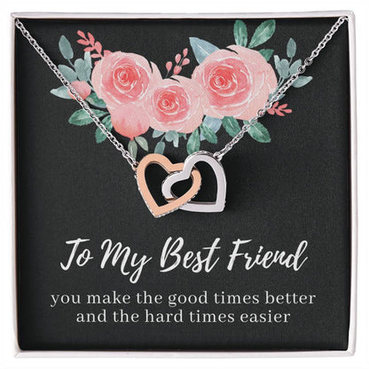 Friendship Necklace Interlocking Hearts Necklace