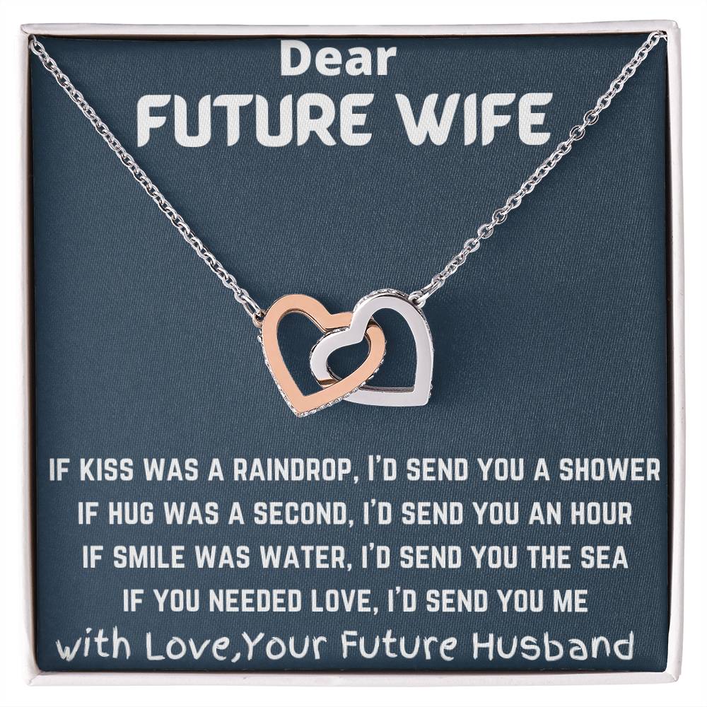 Gift For Future Wife Interlocking Hearts Necklace