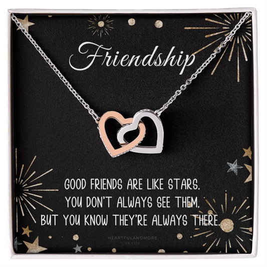 Friendship Gift For Her Interlocking Necklace Soul Sister Gift Necklace Gift For Best Friend Bestie Necklace Interlocking Hearts Necklace