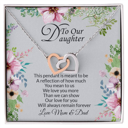 Gift For Daughter - Infinity Necklace Gift For Daughter Interlocking Hearts Necklace