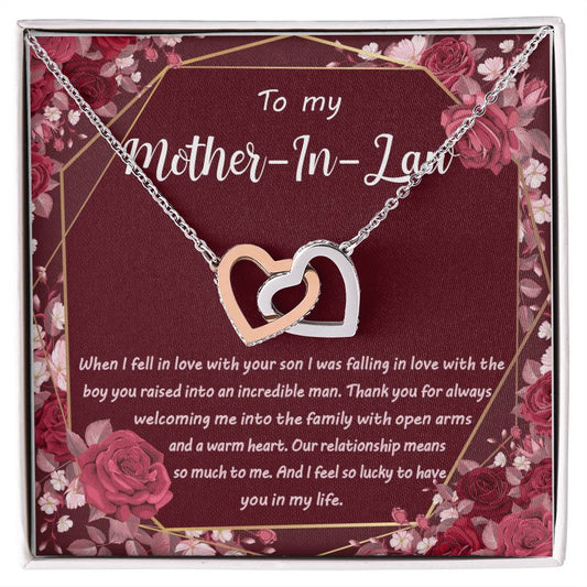 Forever Love - To My Mother-In-Law Necklace Interlocking Hearts Necklace