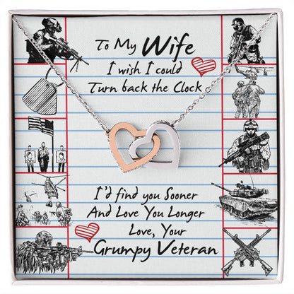 Veteran'S Wife - Interlocking Heart Necklace Interlocking Hearts Necklace