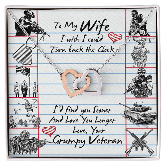 Veteran'S Wife - Interlocking Heart Necklace Interlocking Hearts Necklace