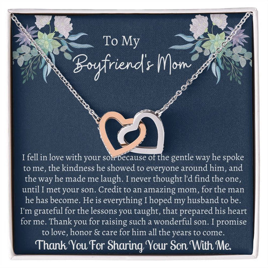 Gift For Boyfriend'S Mom Interlocking Interlocking Hearts Necklace