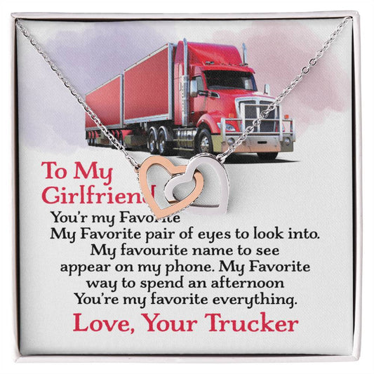 Trucker'S Girlfriend - Interlocking Heart Necklace Interlocking Hearts Necklace