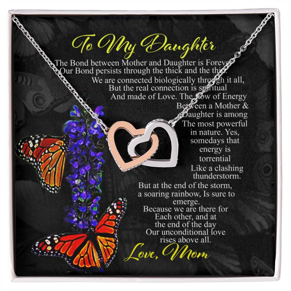 Gift For Daughter- Interlocking Heart Necklace Interlocking Hearts Necklace