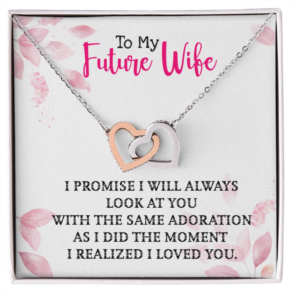 Gift For Future Wife - Interlocking Heart Necklace Interlocking Hearts Necklace