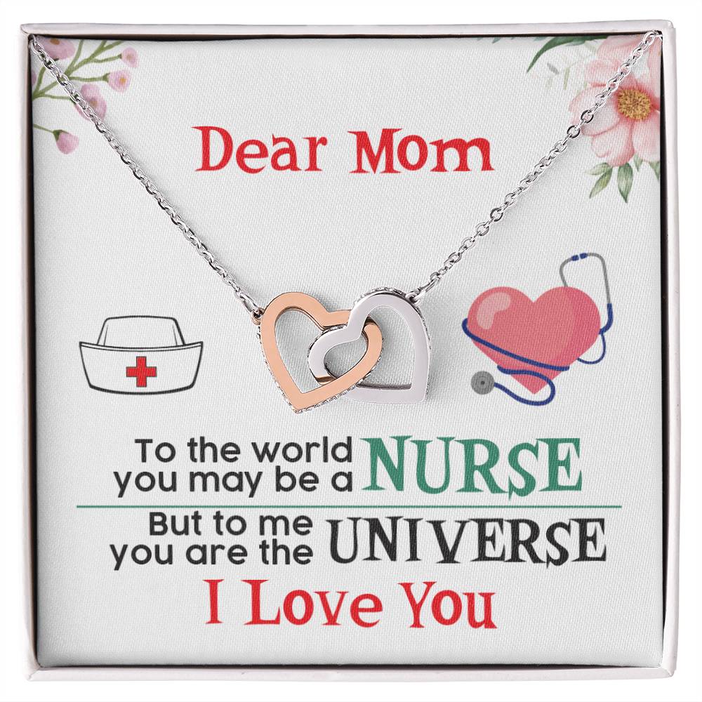 Gift For Mom - Interlocking Hearts Necklace