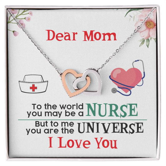 Gift For Mom - Interlocking Hearts Necklace