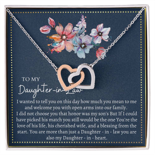 Gift For Daughter In Law Interlocking Hearts Necklace