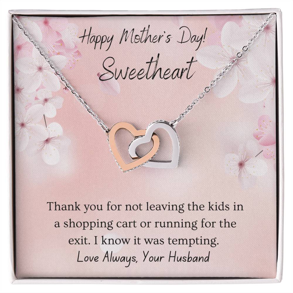 From Husband To Wife A Love Bond Interlocking Hearts Necklace