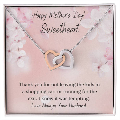 From Husband To Wife A Love Bond Interlocking Hearts Necklace