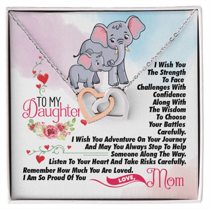 Gift For Daughter - Interlocking Heart Necklace Interlocking Hearts Necklace