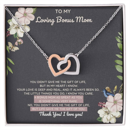 Bonus Mom Gift Of You Interlocking Heart Necklace Night Interlocking Hearts Necklace