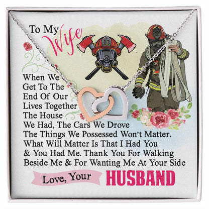 Firefighter'S Wife - Interlocking Heart Necklace Interlocking Hearts Necklace