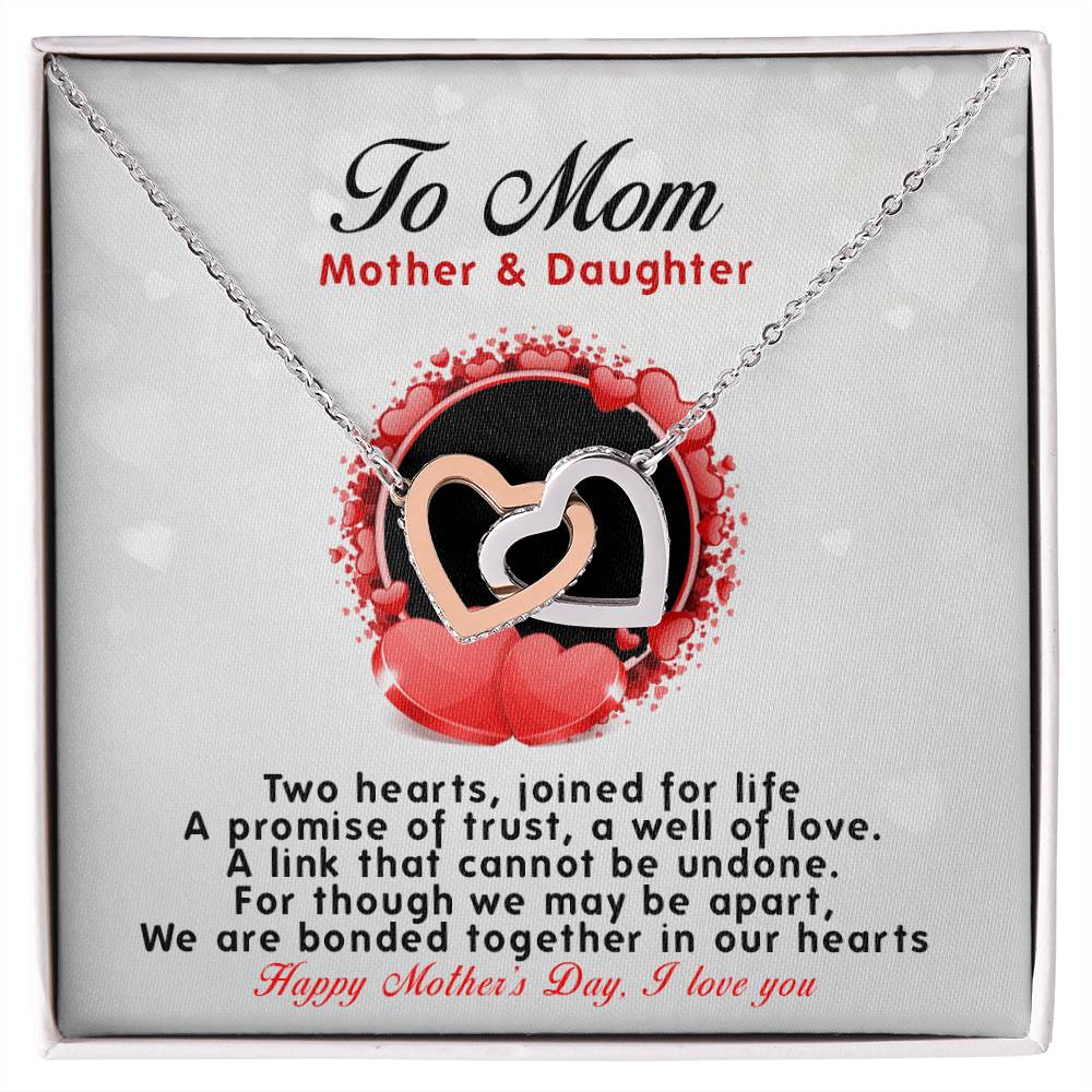 Daughters ! Perfect Mother'S Day Gift - Unique Necklace Interlocking Hearts Necklace