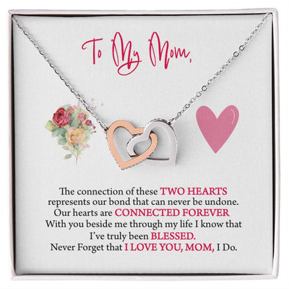 Gift For Mom - Interlocking Hearts Necklace