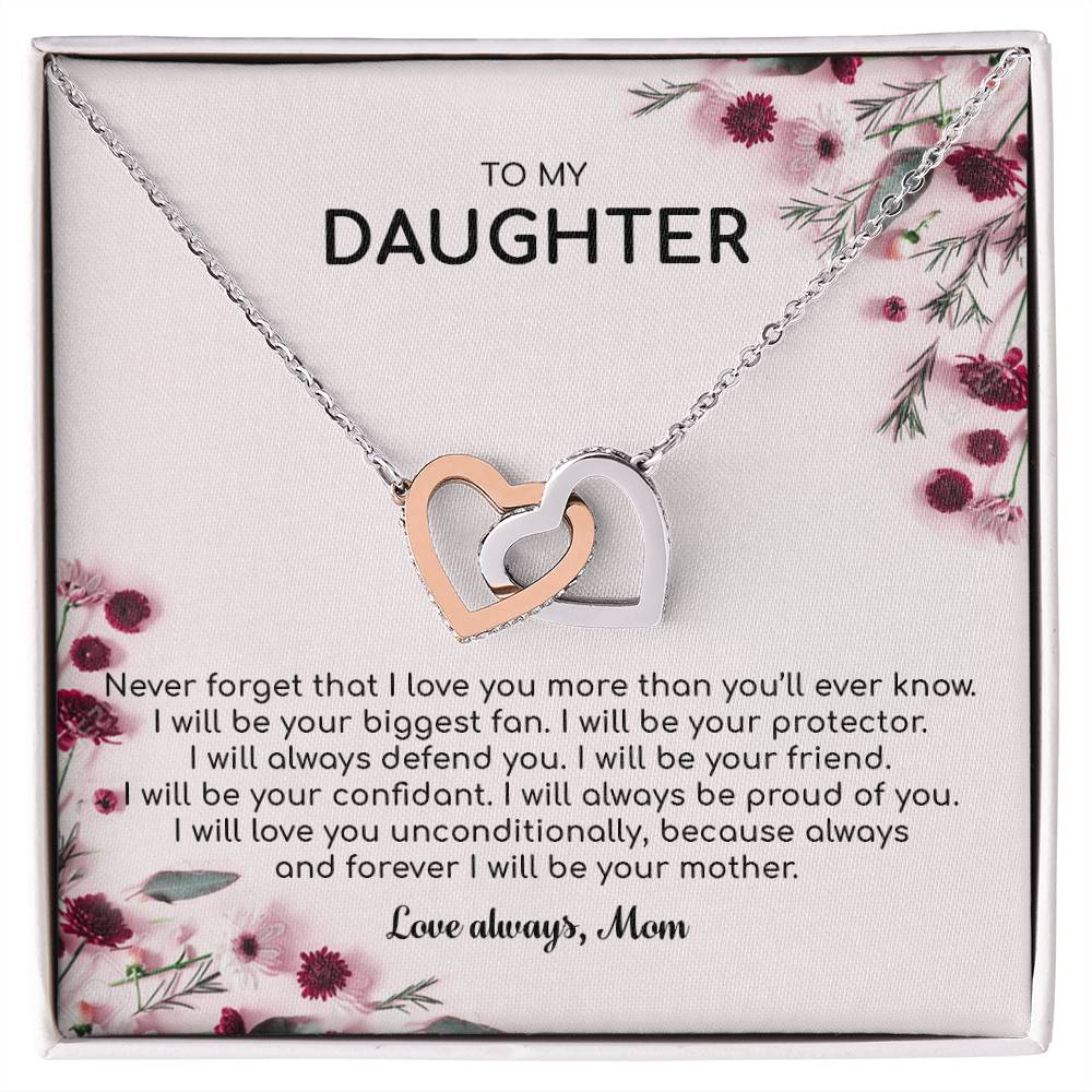 Forever I Will Be Your Mother - Interlocking Hearts Necklace