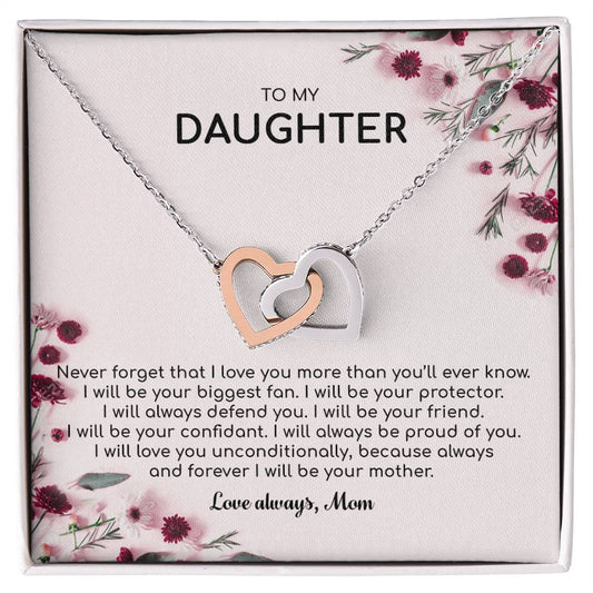 Forever I Will Be Your Mother - Interlocking Hearts Necklace