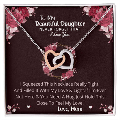 Gift For Daughter From Mom Birthday Gift For Daughterinterlocking Hearts Necklace
