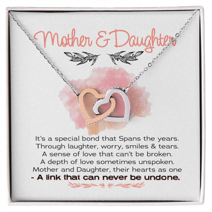 Gift For Mom - Interlocking Hearts Necklace