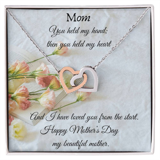 Gift For Mom On Mother’S Day - Interlocking Heart Necklace Interlocking Hearts Necklace