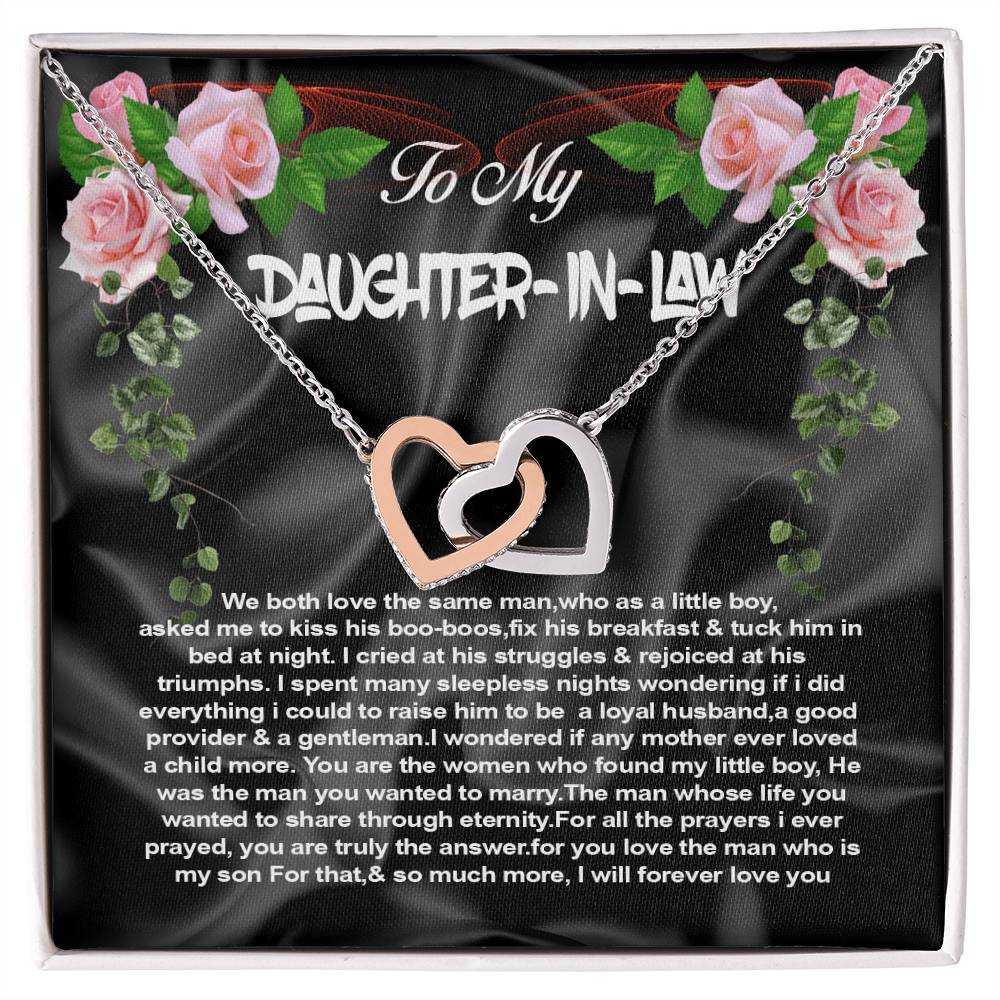 Daughter-In-Law Interlocking Hearts Necklace