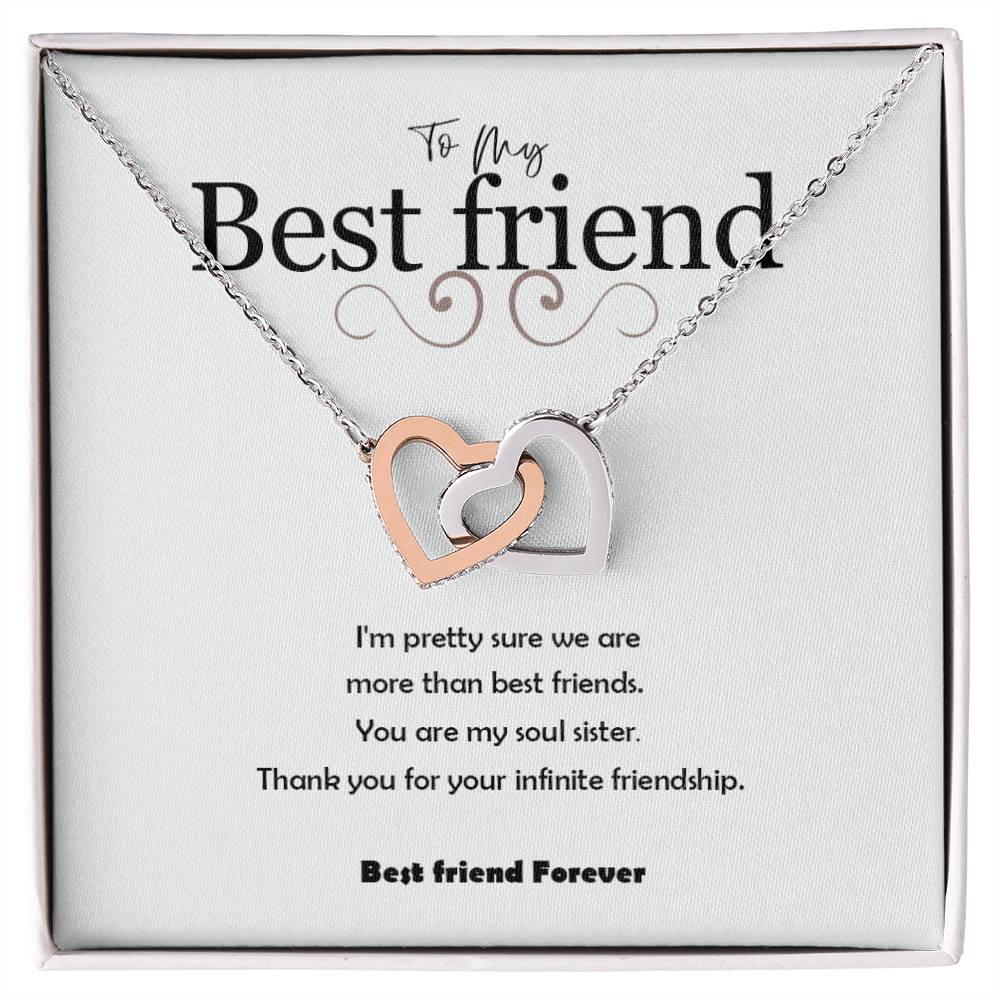 Best Friend Forever Interlocking Hearts Necklace