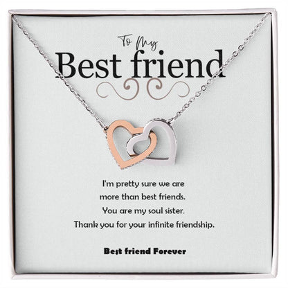 Best Friend Forever Interlocking Hearts Necklace