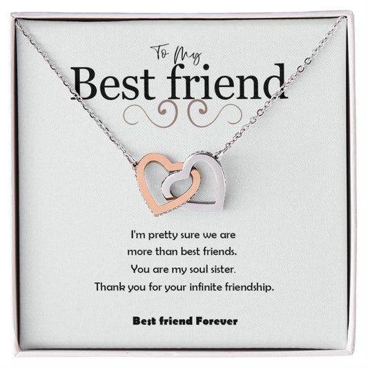 Best Friend Forever Interlocking Hearts Necklace