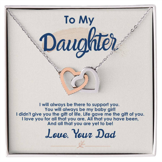 Collection Daughter - The Gift Of Life - Interlocking Hearts Necklace