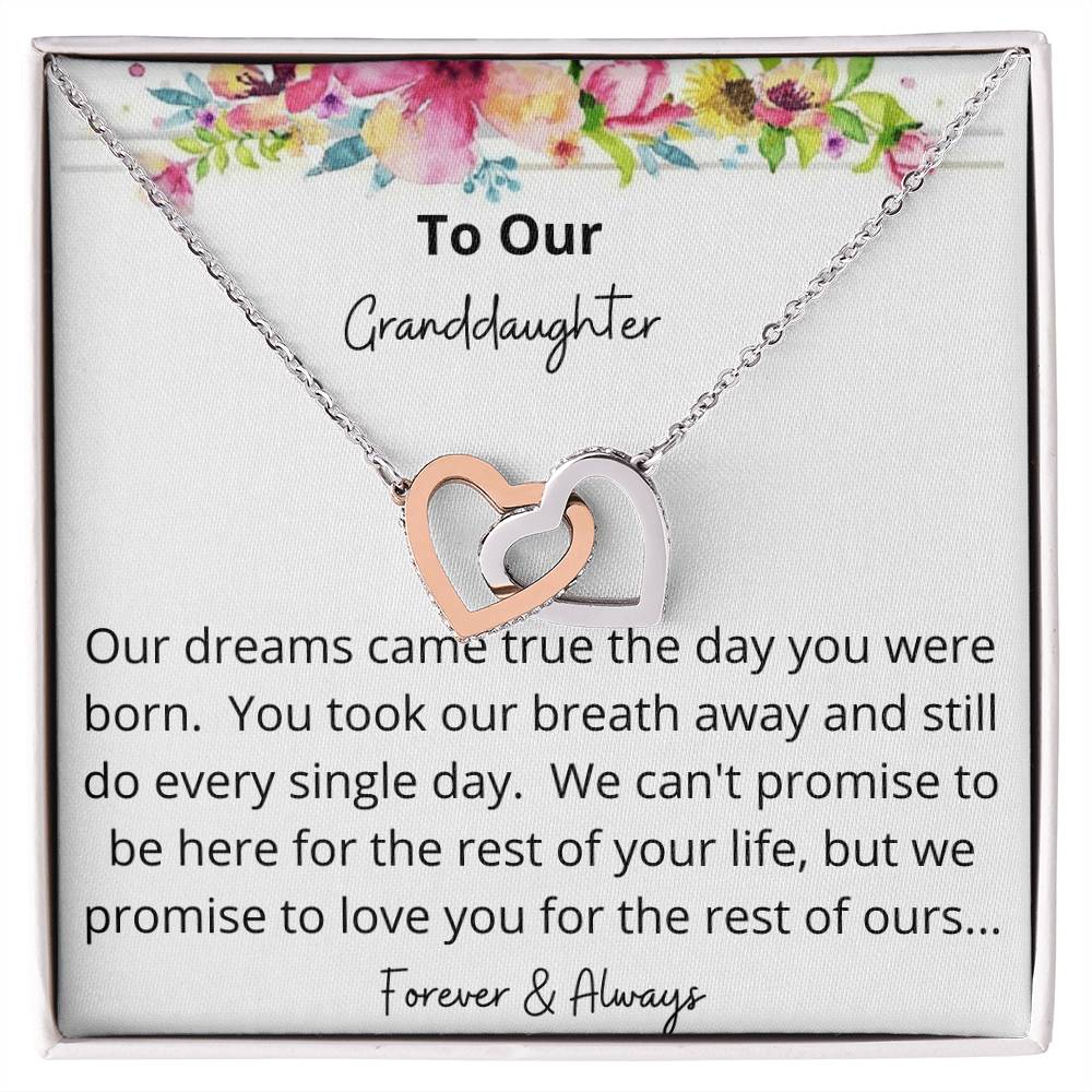 Two Hearts Forever And Always Necklace Interlocking Hearts Necklace