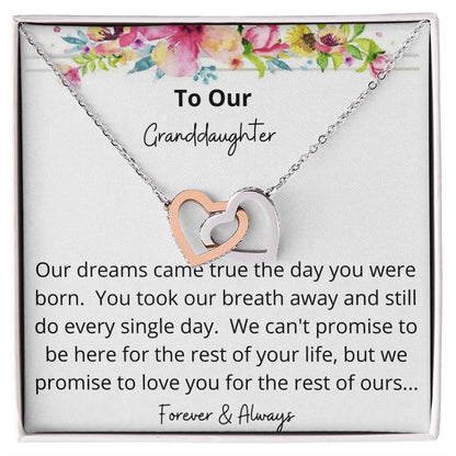 Two Hearts Forever And Always Necklace Interlocking Hearts Necklace