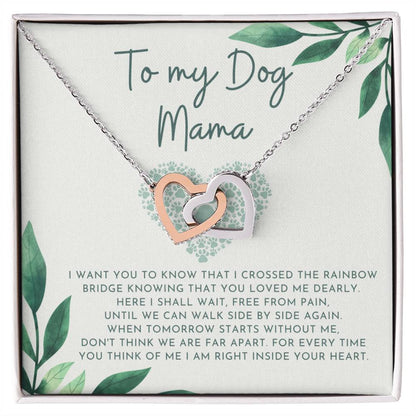4. Dog Mama Interlocking Hearts Necklace