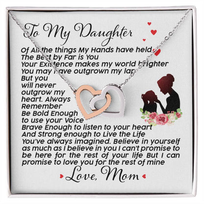 Gift For Daughter- Interlocking Heart Necklace Interlocking Hearts Necklace