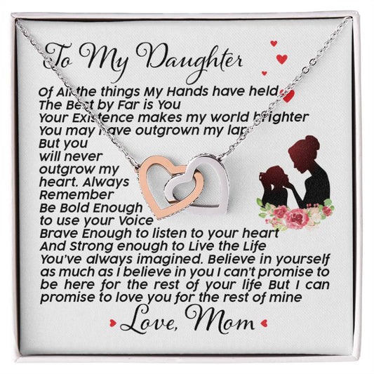 Gift For Daughter- Interlocking Heart Necklace Interlocking Hearts Necklace