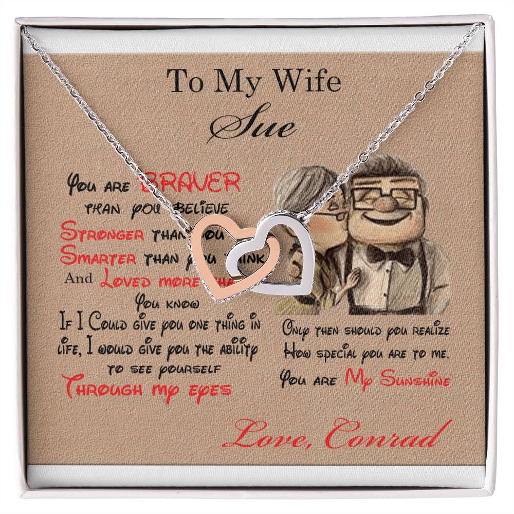 Double Heart Necklace Perfect Gifts For Your Love One'S Interlocking Hearts Necklace