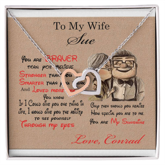 Double Heart Necklace Perfect Gifts For Your Love One'S Interlocking Hearts Necklace