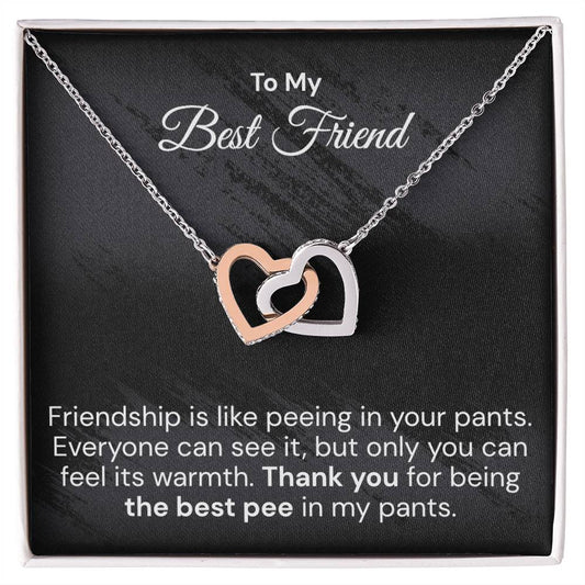 Funny Gift For Your Best Friend - Interlocked Hearts Necklace Interlocking Hearts Necklace