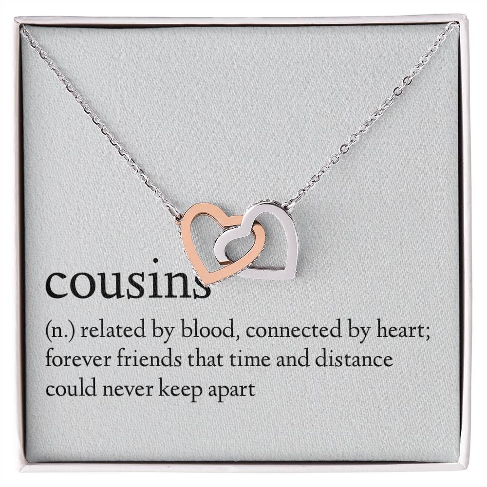 Definition Of A Cousin Necklace Interlocking Hearts Necklace