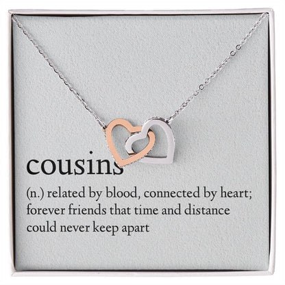 Definition Of A Cousin Necklace Interlocking Hearts Necklace